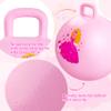 ZOOJOY Princess Hopper Ball, 18 Inch Bouncy Ball with Handle for Kids Aged 3-8, Inflatable Jumping Toys for Girls Boys, Pink Hopping Toys Gift with Pump view 3