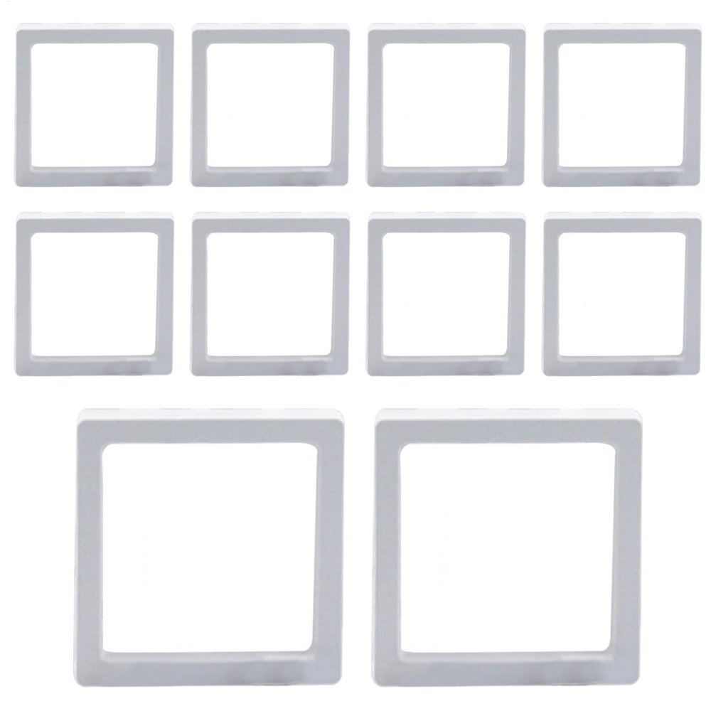 3D Floating Display Box, 10 Pieces Transparent Display Jewelry 3D Floating Case, Transparent PE Film Collectibles Organizer for Home and Business for Medall