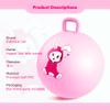 EVERICH TOY Hopper Ball, Pink Bunny Hopping Toys for Kids, 18 Inch Bouncy Ball with Handle, Indoor Outdoor Inflatable Hoppity Hop Toys for Girls Boys Gift with Pump view 2