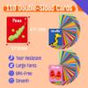 110 PCS Sight Word Flashcards, Double Sided Cards- Alphabet, Foods, Animals, Home Object with 4 Reclosable Rings, Early Learning Tool for Pre-K Kindergarten Toddlers view 2