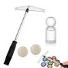 4 Pcs Set Telescopic Roulette Chip Rake and 2 Pcs 15 mm Roulette Balls and Roulette Marker Adjustable Poker Chip Rake Receiving Acrylic Win Marker for Wheel Table Game Set Casino Las Vegas Game view 1