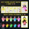 CroBlissful 30 Sets Mini Jesus Figurines Bulk Glow in The Dark with Let Your Light Shine Cards Jesus Figures Toys for Christian Sunday School Religious Gifts Easter Egg Stuffers(Holding A Book) view 3