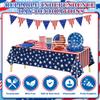 127Pcs 4th of July Plates and Napkins Sets, 4th of July Decorations American Flag Patriotic Party Supplies Disposable Paper Plates for Memorial Day Veterans Day Independence Day Party Decorations view 3
