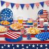 127Pcs 4th of July Plates and Napkins Sets, 4th of July Decorations American Flag Patriotic Party Supplies Disposable Paper Plates for Memorial Day Veterans Day Independence Day Party Decorations view 4