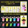 CroBlissful 30 Sets Mini Jesus Figurines Bulk Glow in The Dark with Let Your Light Shine Cards Jesus Figures Toys for Christian Sunday School Religious Gifts Easter Egg Stuffers(Raise Your Hands) view 3