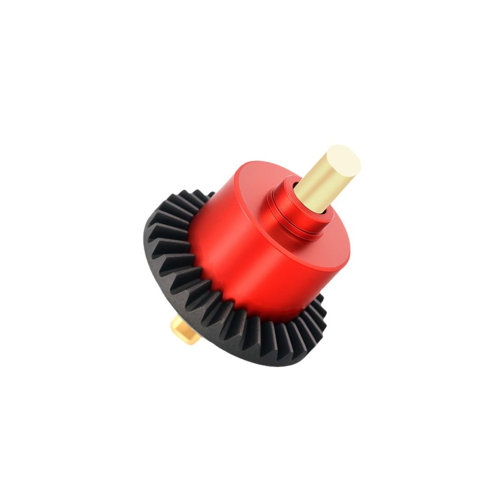 Mesimsple Alloy Rear Differential Diff Kit 16420G for 1/14 H14BM 14210 14209 Series Upgrade Parts Red