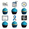 12pk Happy Diaversary CupCake Topper Kit - Expressive T1D Humor, Funny Messaging - Diaversary Celebration view 1