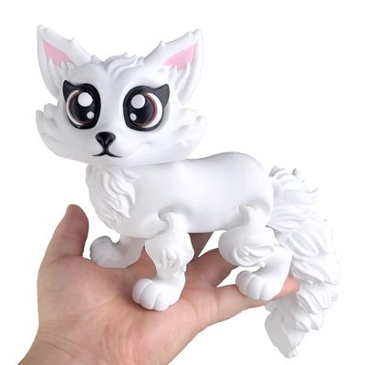 3D Printed Fox,3D Printed Animals Fidget Toys,Decor for Stress Relief,Adults Fidget Toys for Autism ADHD,Cute Fox Desktop Pet Decoration (Large)