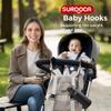 SURDOCA Stroller Hooks, Large Stroller Hooks for Bags, Universal Stroller Clips and Hooks, Mommy Hook for Stroller Heavy Duty, Stroller Accessories for Mom view 4