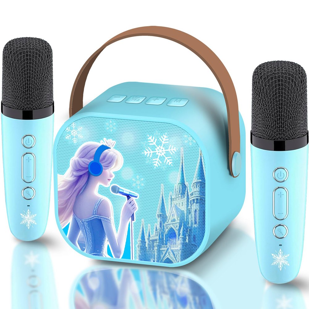 Frozen Toys for Girls Mini Karaoke Machine for Kids Princess Toys 3 4 5 6 7 8 9 10 Year Old Girl Birthday Gifts Kids Toys Toddler Wireless Microphones