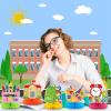 12 Pcs Welcome Back to School Decorations Honeycomb Centerpieces First Day of School Table Decoration Book Pencils Backpack Bus Table Topper for Party Favors Supplies view 3