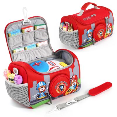 MEGADOO Carrying Case Compatible with Little Tikes for Story Dream Machine Books Starter Set, Portable Storage Bag with Handle and Shoulder Strap for Storytime, Storybook, Character Accessories (Red)