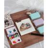 RYUJNDK Watercolour Paint Box Folding Paint Storage Case Portable Travel Paint Watercolor Paint Mixing Tray For Oil Acrylics Painting view 3