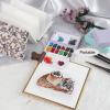 RYUJNDK Watercolour Paint Box Folding Paint Storage Case Portable Travel Paint Watercolor Paint Mixing Tray For Oil Acrylics Painting view 4