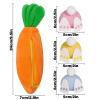 Easter Carrot Bunnies Toy Set with Zipper Pouch, Holiday Decoration and Gift view 2