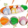 Easter Carrot Bunnies Toy Set with Zipper Pouch, Holiday Decoration and Gift view 3