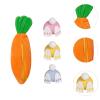Easter Carrot Bunnies Toy Set with Zipper Pouch, Holiday Decoration and Gift view 4