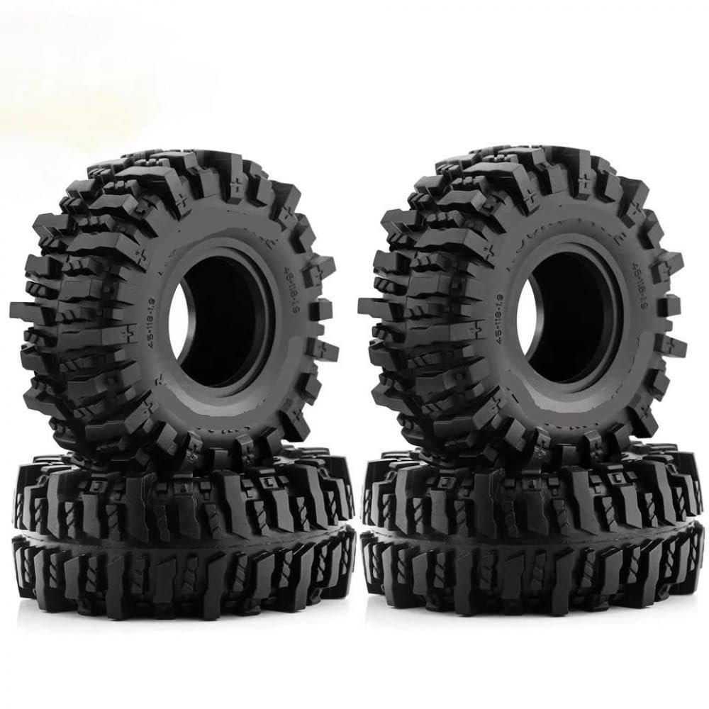 MIVHQYBU 1.9 Crawler Tires Foam Inserts Black Rubber Inner for RC Models Compatible with II III Gen 8 Gen 7 (4 Pieces)