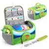 Carrying Case Compatible with Little Tikes for Story Dream Machine Books Starter Set, Portable Storage Bag with Handle and Shoulder Strap for Storytime, Storybook, Character Accessories (Green) view 1