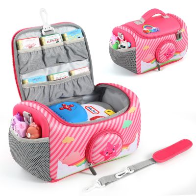 Carrying Case Compatible with Little Tikes for Story Dream Machine Books Starter Set, Portable Storage Bag with Handle and Shoulder Strap for Storytime, Storybook, Character Accessories (Pink)