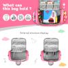 Carrying Case Compatible with Little Tikes for Story Dream Machine Books Starter Set, Portable Storage Bag with Handle and Shoulder Strap for Storytime, Storybook, Character Accessories (Pink) view 3