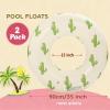 2PCS Inflatable Pool Floats for Adult 36 inch Swim Ring Pool Floaties Inflatable Swimming Pool Raft Party Water Summer Beach Lounger Float Party Supplies (Cactus) view 2