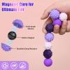 Silicone Magnetic Fidget Balls Toys, 8Pcs Attraction Textures Sensory Fidget Ball Toy with Silicone Shell for for Adults,Silent Desk Magnetic Stress Balls Fidget Toys, Stocking Stuffers for Teen Gifts view 2