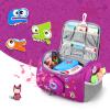 MEGADOO Carrying Case Compatible with Little Tikes for Story Machine Books Starter Set, Portable Storage Bag with Handle and Shoulder Strap for Storytime, Storybook, Character Accessories (Purple) view 2