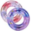 35inch Inflatable Pool Floats for Adults with Handles- 2 Pack Bow and Butterfly Floaties Pool Tubes Swim Rings with Gold Sequins Inflatable Pool Float for Swimming Pool Party Lake Beach Adults view 1
