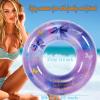 35inch Inflatable Pool Floats for Adults with Handles- 2 Pack Bow and Butterfly Floaties Pool Tubes Swim Rings with Gold Sequins Inflatable Pool Float for Swimming Pool Party Lake Beach Adults view 2