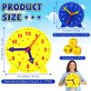 Batiyeer 25 Pcs Teaching Clock Kit Learn to Tell Time Teaching Mini Geared Clock with 3 Time Dice Classroom Educational Kit for Student Basic Math Development Teacher and Classroom Supplies view 2