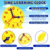 Batiyeer 25 Pcs Teaching Clock Kit Learn to Tell Time Teaching Mini Geared Clock with 3 Time Dice Classroom Educational Kit for Student Basic Math Development Teacher and Classroom Supplies view 3