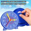 Batiyeer 25 Pcs Teaching Clock Kit Learn to Tell Time Teaching Mini Geared Clock with 3 Time Dice Classroom Educational Kit for Student Basic Math Development Teacher and Classroom Supplies view 4