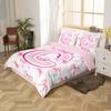 jejeloiu Kids Girls Cute Pink Bow Duvet Cover Toddler Size Coquette Bow Knot Bedding Set Personalized Initial C Comforter Cover Monogrammed Bedspread Cover Room Decor Modern Fashion,No Comforter view 3