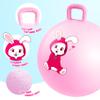 PlayZap Hopper Balls for Kids 3-8, 18 Inches Bouncy Ball with Handle, 18" Inflatable Bouncing Hopper, Pink Rabbit Jumping Toys, Garden Hopping Toys Girls Boys Gifts view 2