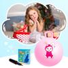 PlayZap Hopper Balls for Kids 3-8, 18 Inches Bouncy Ball with Handle, 18" Inflatable Bouncing Hopper, Pink Rabbit Jumping Toys, Garden Hopping Toys Girls Boys Gifts view 4