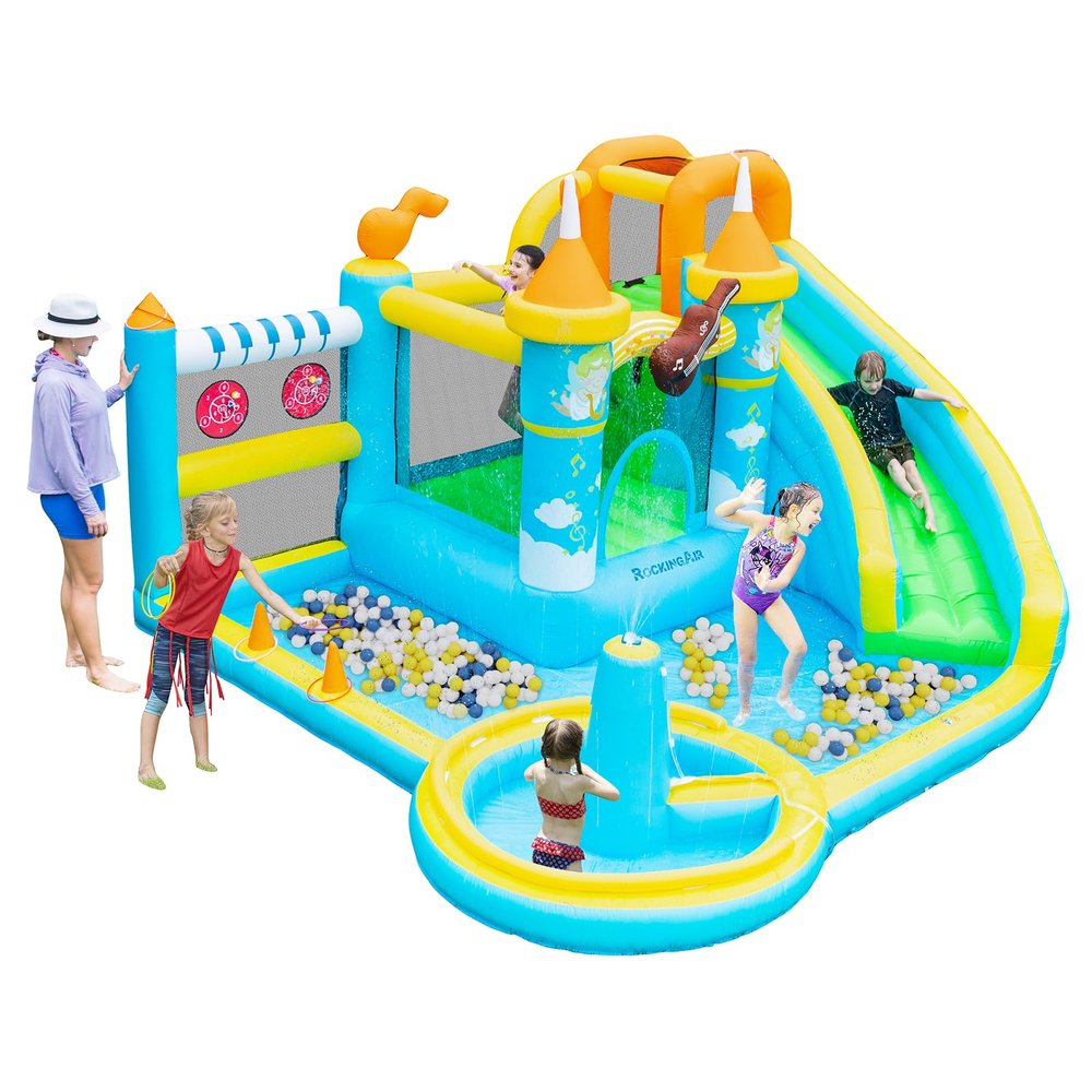 AirMyFun Inflatable Water Park Bounce House with Slide and Pool, Jumping Bouncy Area Use for Indoor & Outdoor for Kids
