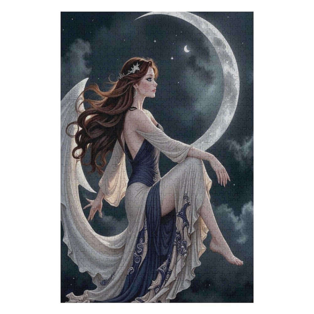 Funny Wooden Puzzles - Sad Fairy - 1000 Piece Jigsaw Puzzle for AdultsChallenging Toys for Party Game - Home Wall Decor Gifts - Great Gifts for Puzzle LoverFamily Education Puzzles