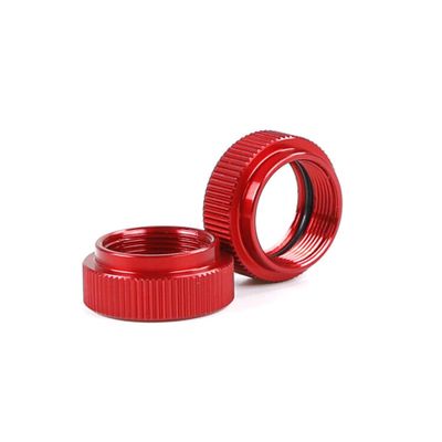 FLMLF Alloy Shock Absorber Adjusting Nut 6mm 8mm for 1/5 HPI Baja RV KM 5B 5T 5SC Rc Car Parts (Red)
