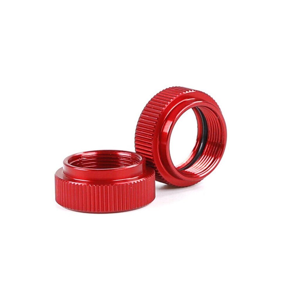FLMLF Alloy Shock Absorber Adjusting Nut 6mm 8mm for 1/5 HPI Baja RV KM 5B 5T 5SC Rc Car Parts (Red)