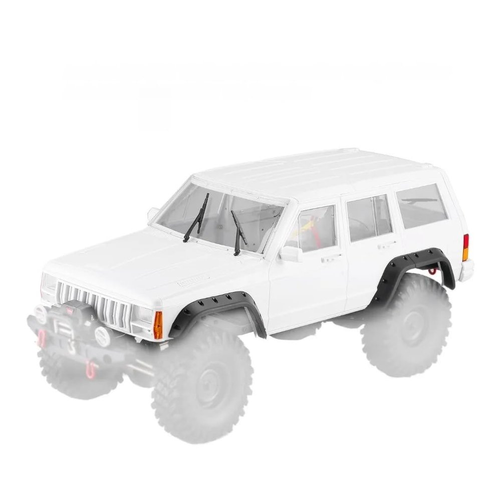 1/10 RC Crawler Hard Body Shell Kit - 313mm Wheelbase Cherokee Body for Axial SCX10, SCX10 II 90046, 90047 & TRX4 Kits (White)
