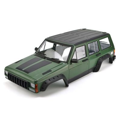 1/10 RC Crawler Hard Body Shell Kit - 313mm Wheelbase Cherokee Body for Axial SCX10, SCX10 II 90046, 90047 & TRX4 Kits (Army Green)