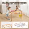 Kids Sensory Table Indoor Wooden Play Sand Water Table with 3 Storage Bins view 4