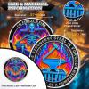 10Pcs Purple Flame Skeleton Dumpster Fire Coin, I'm FINE Dumpster Fire Challenge Coin - Funny Office Desk Accessories - Novelty Coins Pocket Token - Inspirational Office Gifts for Men Women view 4
