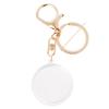 BOLOUY Commemorative Coin Keychain Acrylic Coin Holder with Pad for 30mm 27mm Keyring Alloy Keychain view 1