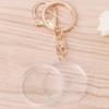BOLOUY Commemorative Coin Keychain Acrylic Coin Holder with Pad for 30mm 27mm Keyring Alloy Keychain view 3