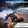 24V Licensed McLaren Electric Go Kart for Kids, Standard Performance Drift Crazy Cart, Adjustable Seat, LED Lights, 2 Speeds Ride On Racing Toy, Max 130 lbs, Ages 6+ (Classic Orange) view 2