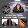 24V Licensed McLaren Electric Go Kart for Kids, Standard Performance Drift Crazy Cart, Adjustable Seat, LED Lights, 2 Speeds Ride On Racing Toy, Max 130 lbs, Ages 6+ (Classic Orange) view 3