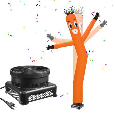 20FT Dancing Tube with Weather-Resistant Blower | Wacky Waving Air Dancer,Tall Advertising Orange Arm for Easter,Christmas,Barber Shop & Business