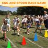 CWLAKON Outdoor Carnival Games 53Pcs, Hopper Balls for Kids, Soft Plastic Cones Bean Bags Ring Toss Game, Egg Spoon Relay Race, Outside Lawn Yard Backyard Field Day Birthday Party Family Reunion Game view 4